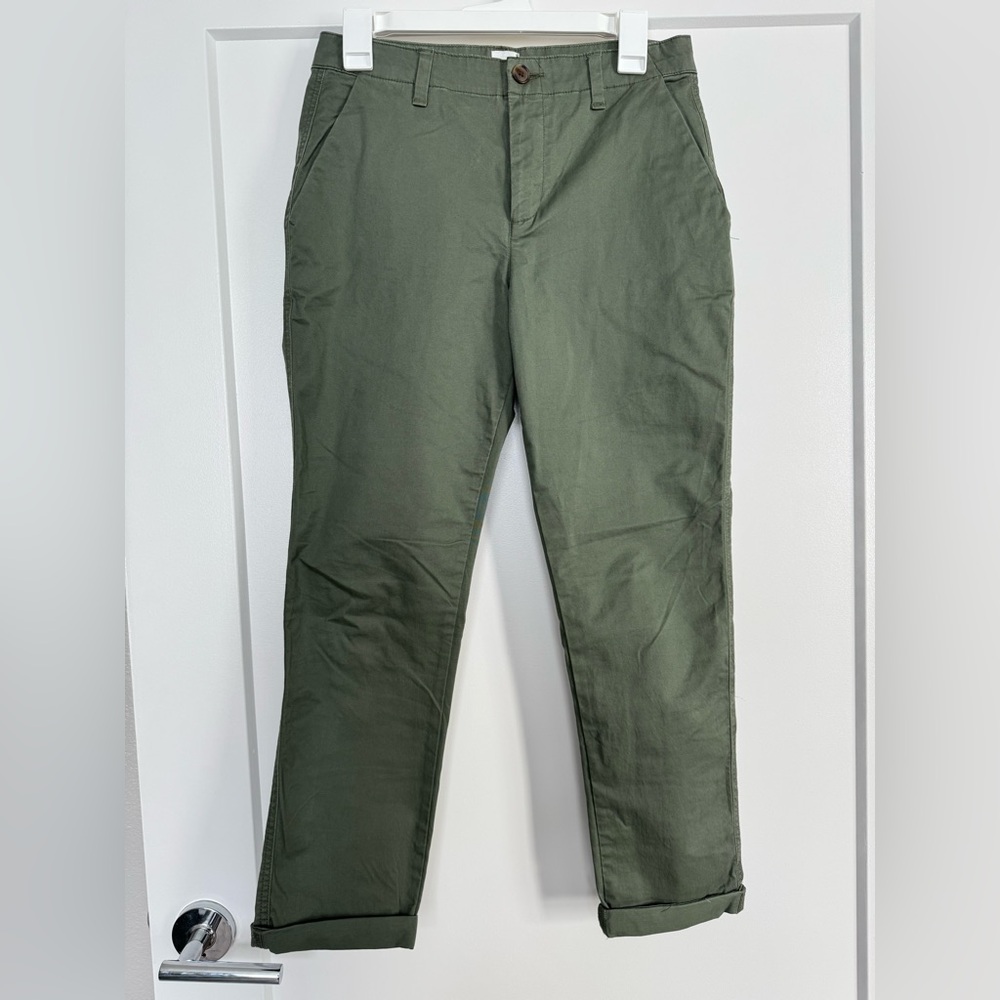 Olive Gap Girlfriend Chino Pants